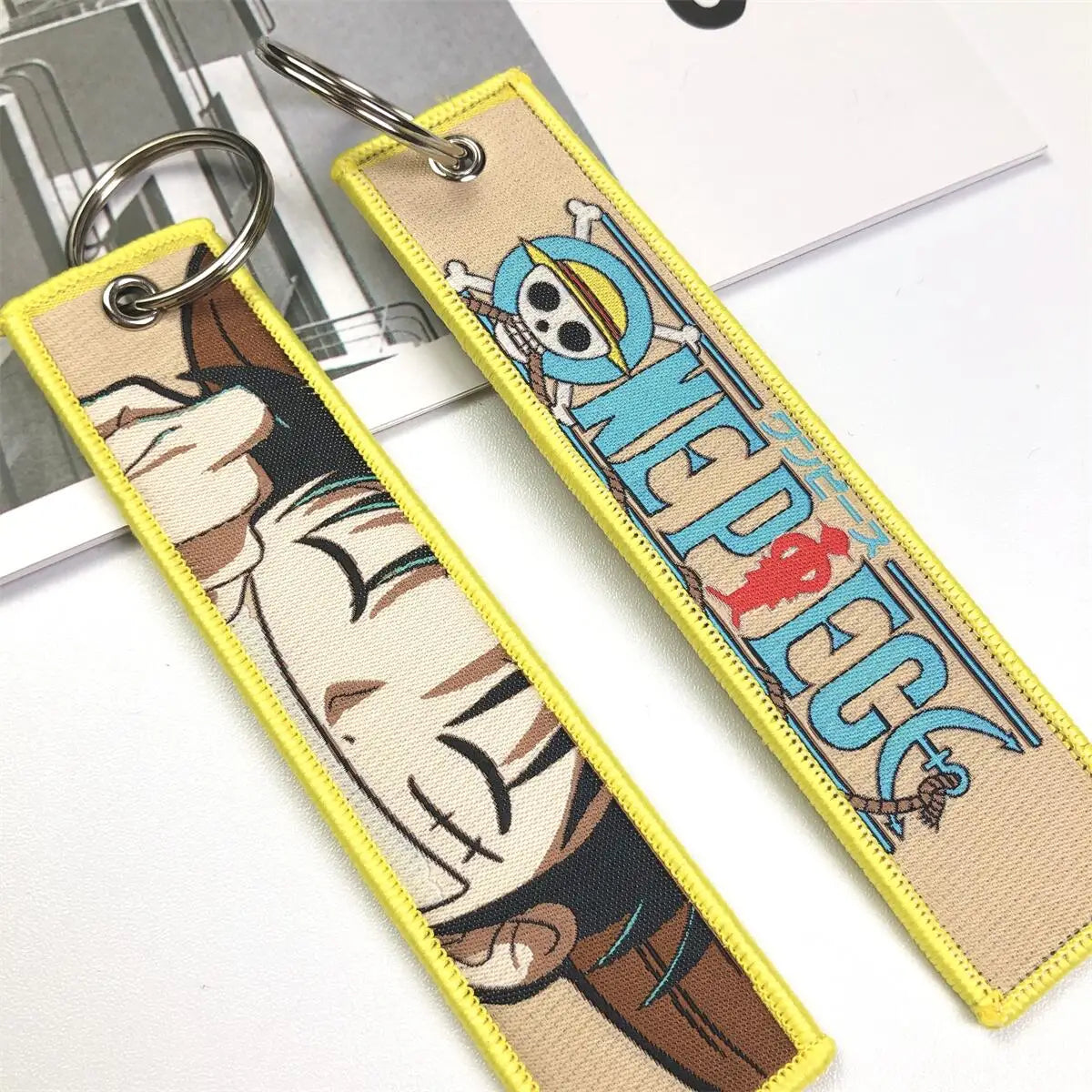 Embroidered One Piece Keychain