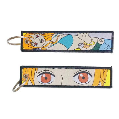 Embroidered One Piece Keychain